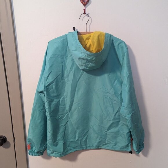 Dutch Bros 1/4 Zip Hooded Pullover Windbreaker Jacket Green Lightweight Small - Picture 5 of 8